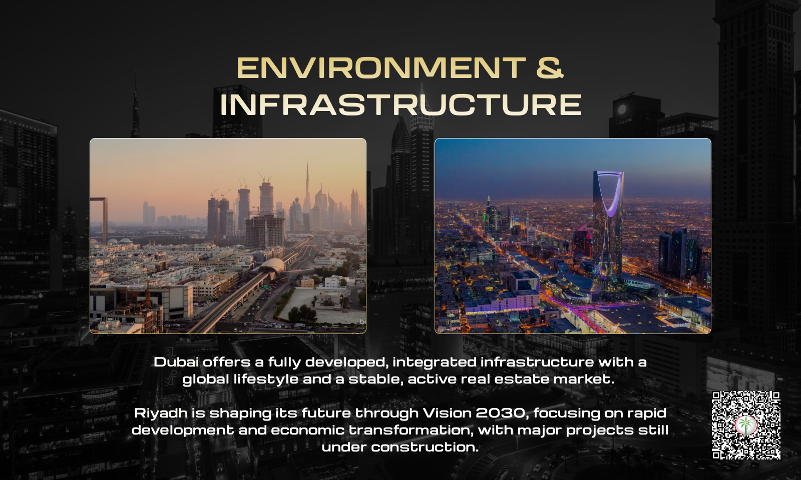 UAE Golden Visa vs Saudi Premium Residency - Environment & Infrastructure